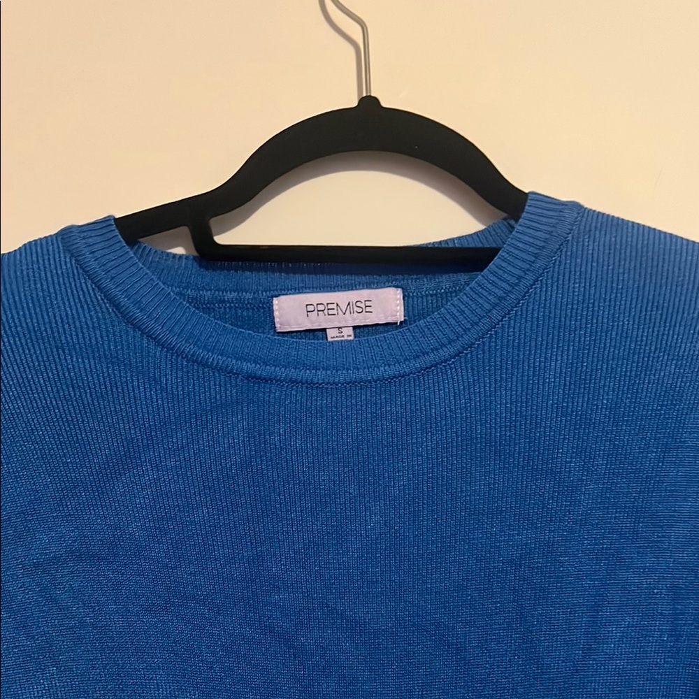 Premise Blue Ruffled Blouse - Picture 5 of 7